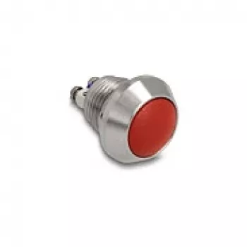 Delock tlačidlo pre montáž do rozvádzača 12 mm 2 x skrutková svorka červené