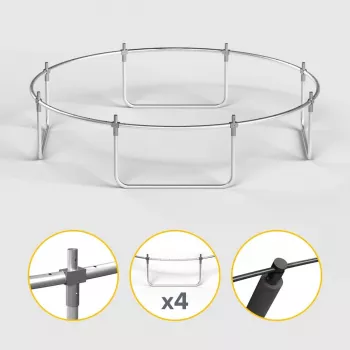 REBEL Active Trampolína PRO 10ft/305 cm so záchrannou sieťou, čierna/modrá