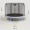 REBEL Active Trampolína PRO 10ft/305 cm so záchrannou sieťou, čierna/modrá