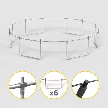 REBEL Active Trampolína PRO 14ft/427 cm so záchrannou sieťou a rebríkom