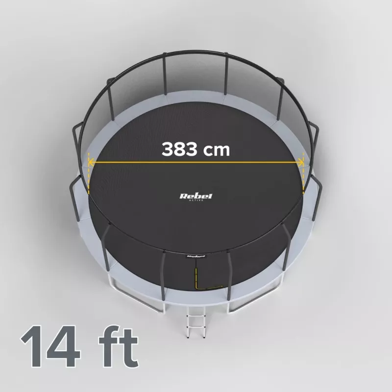 REBEL Active Trampolína PRO 14ft/427 cm so záchrannou sieťou a rebríkom