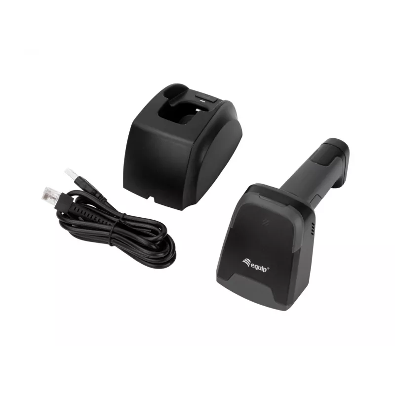 Equip 2D skener čiarových kódov laserový bezdrôtový/2,4GHz+BT+USB sivý