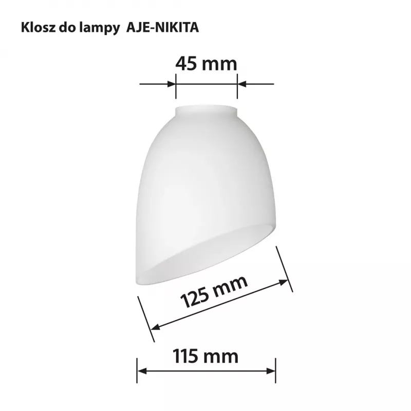 Activejet tienidlo Nikita biela textilná tkanina valcové E27 300mm