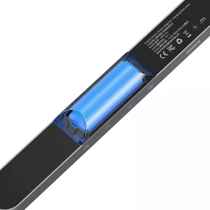 Baseus magnetická plynulá stolná lampa s dotykovým panelom, sivá