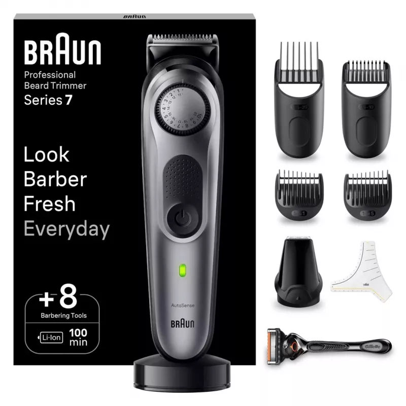 Braun BT7420 zastrihávač brady - All-in-One zastrihávač - čierna/sivá