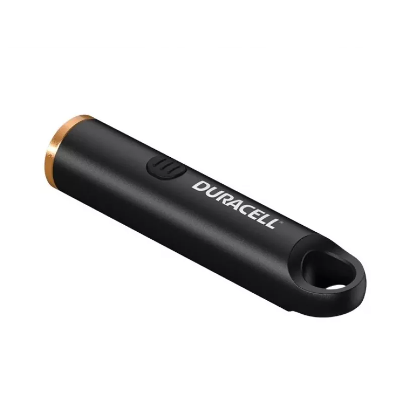 Duracell DK100R kľúčenka so svetlom 100 lúmenov nabíjateľná čierna