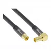 Good Connections SmartFLEX SAT anténny kábel, IEC/Coax konektor samec uhlový na konektor samica, pozlátený, štvornásobne tienený, 120 dB, čierny, 1,5 m (GC-M2072)