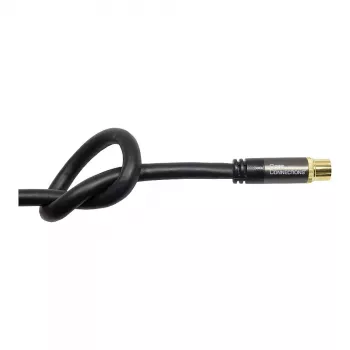 Good Connections SAT anténny kábel SmartFLEX, IEC/Coax konektor samec uhlový na konektor samica, pozlátený, štvornásobne tienený, 120 dB, čierny, 2 m