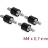 Delock tlmič vibrácií M4 x 0,7 mm D 10 x H 10 mm s 2 x vonkajší závit 4 ks čierna (60798)