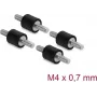 Delock tlmič vibrácií M4 x 0,7 mm D 10 x H 10 mm s 2 x vonkajší závit 4 ks čierna (60798)