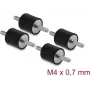 Delock tlmič vibrácií M4 x 0,7 mm D 15 x H 15 mm s 2 x vonkajší závit 4 ks čierna (60799)