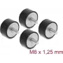Delock tlmič vibrácií M8 x 1,25 mm D 40 x H 20 mm s 2 x vonkajší závit 4 ks čierna (60817)