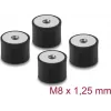 Delock tlmič vibrácií M8 x 1,25 mm D 40 x H 30 mm s 2 x vnútorný závit 4 ks čierna