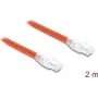 Delock sieťový kábel RJ45 Cat.8.1 S/FTP 2 m až 40 Gbps oranžový (81181)