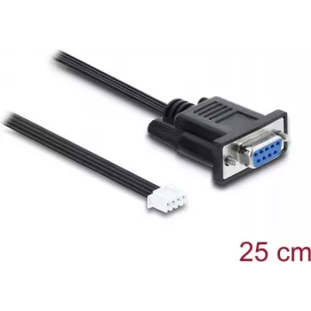 Delock Serial Connection kábel RS-232 D-Sub 9 Female to JST XH 4-Pin Header Socket 25 cm