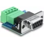 Delock D-Sub 9-pinový konektor samica na 4-pinovú svorkovnicu adaptér s DIP prepínačom a 120 Ohm zakončovacím odporom pre CAN / LIN (91294)