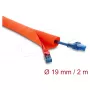 Delock samozatváracia káblová ochranná hadica 2 m x 19 mm oranžová