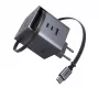 UGREEN X616 GaN nabíjačka 100W 2x USB-C 1x USB-A 1x vyťahovací USB-C kábel (65828)