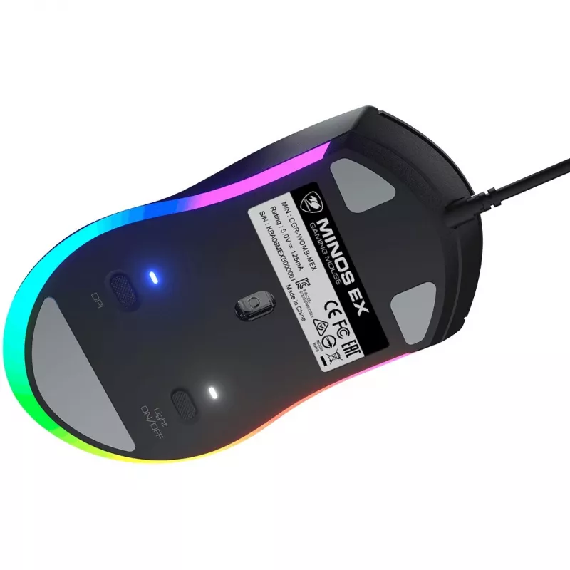 COUGAR MINOS EX RGB drôtová herná myš, čierna