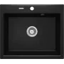 DEANTE Granitový kompozitný kuchynský drez 1-miska Black Nero Mat 580x490 mm