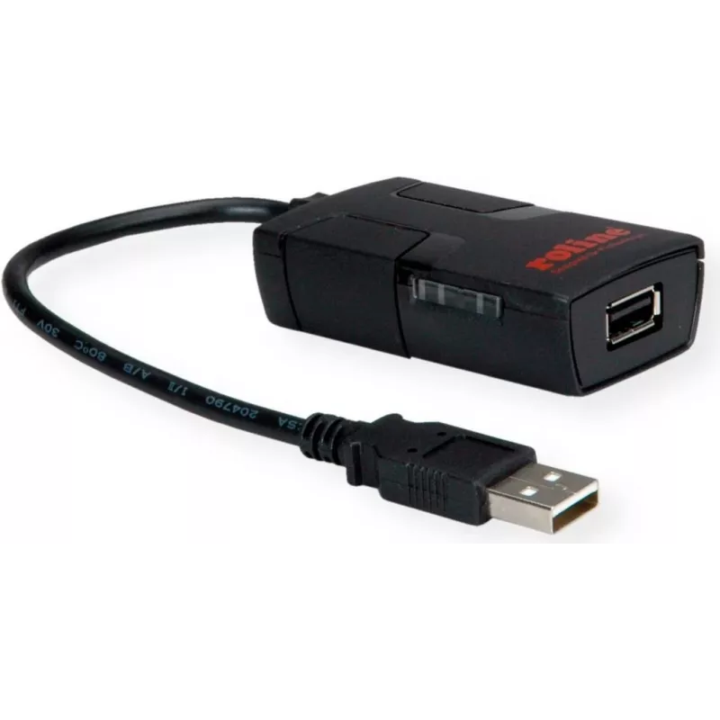 ROLINE USB 2.0 adaptér Type-A samec na Type-A samec čierny