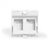 DIGITUS Keystone kryt 2-port 45x45mm uhlový biely
