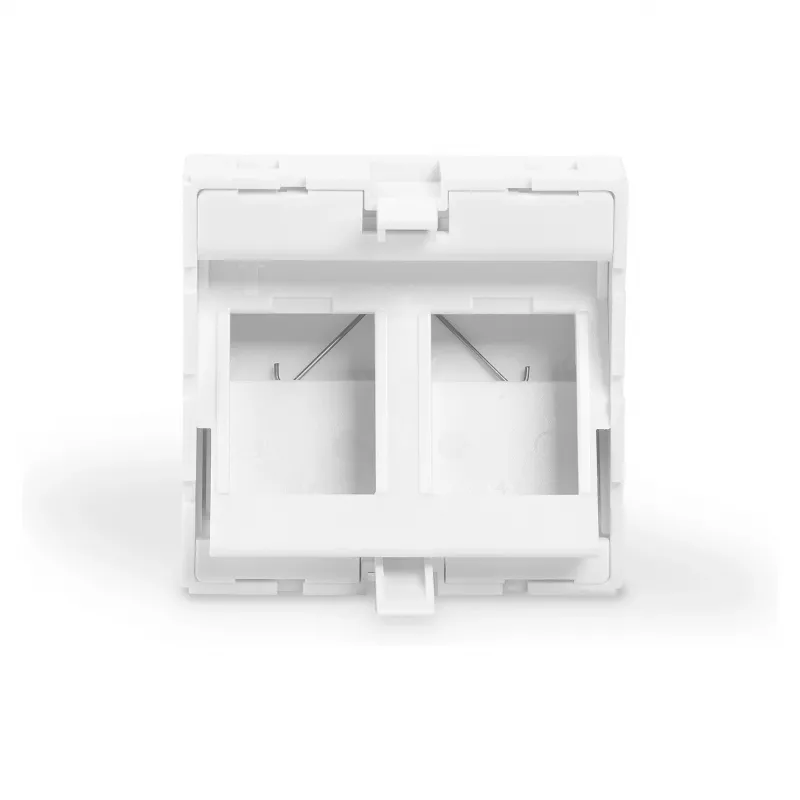 DIGITUS Keystone kryt 2-port 45x45mm uhlový biely