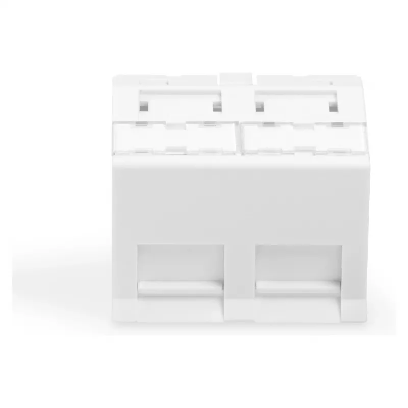 DIGITUS Keystone kryt 2-port 45x45mm uhlový biely