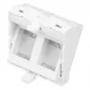 DIGITUS Keystone kryt 2-port 45x45mm uhlový biely