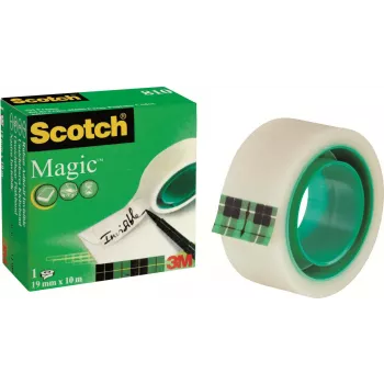 3M Scotch Magic Tape 810, neviditeľná, 19 mm x 10 m, priemer jadra 25 mm, matná, 1 rolka