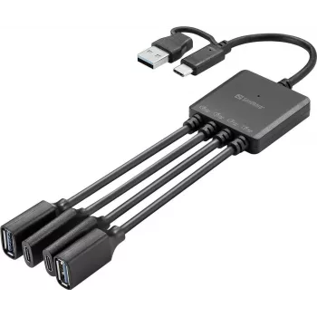 Sandberg USB-C/A na 2A+2C rozbočovač (136-81)