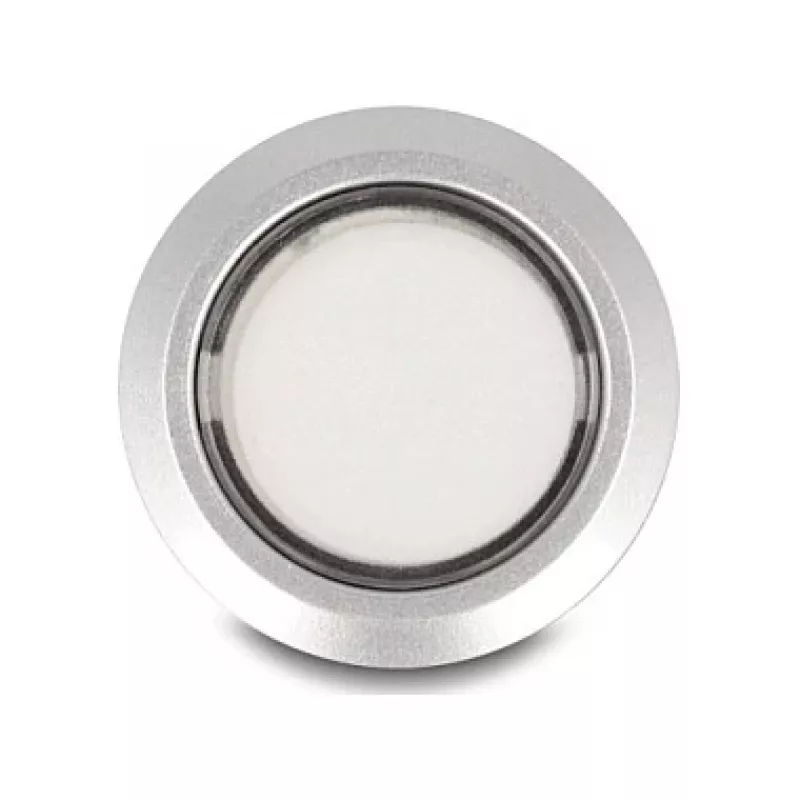 Delock tlačidlový spínač 22 mm plochý plast biely LED
