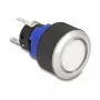 Delock tlačidlový spínač 22 mm plochý plast biely LED