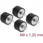 Delock tlmič vibrácií M8 x 1,25 mm D 30 x H 20 mm s 2 x vonkajším závitom 4 ks čierny (60816)