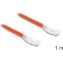 Delock RJ45 sieťový kábel Cat.8.1 S/FTP 1 m až do 40 Gbps oranžový (81180)
