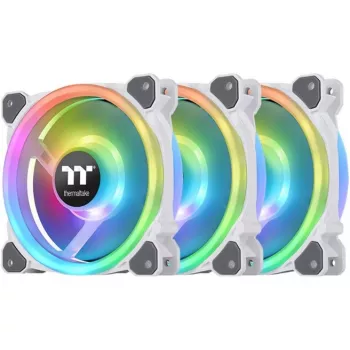 Thermaltake Riing Trio 12 RGB ventilátor na radiátor biely TT Premium Edition (balenie 3 ks s ovládačom)
