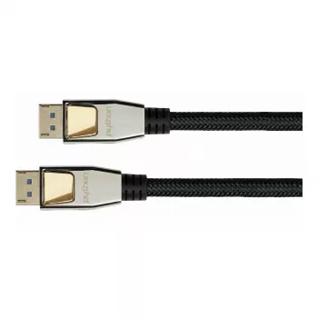 GoodConnections Python DisplayPort 2.0 kábel 0,5m čierny celokovové konektory 54 Gbit/s UHBR 13.5 4K 240Hz 8K 60Hz