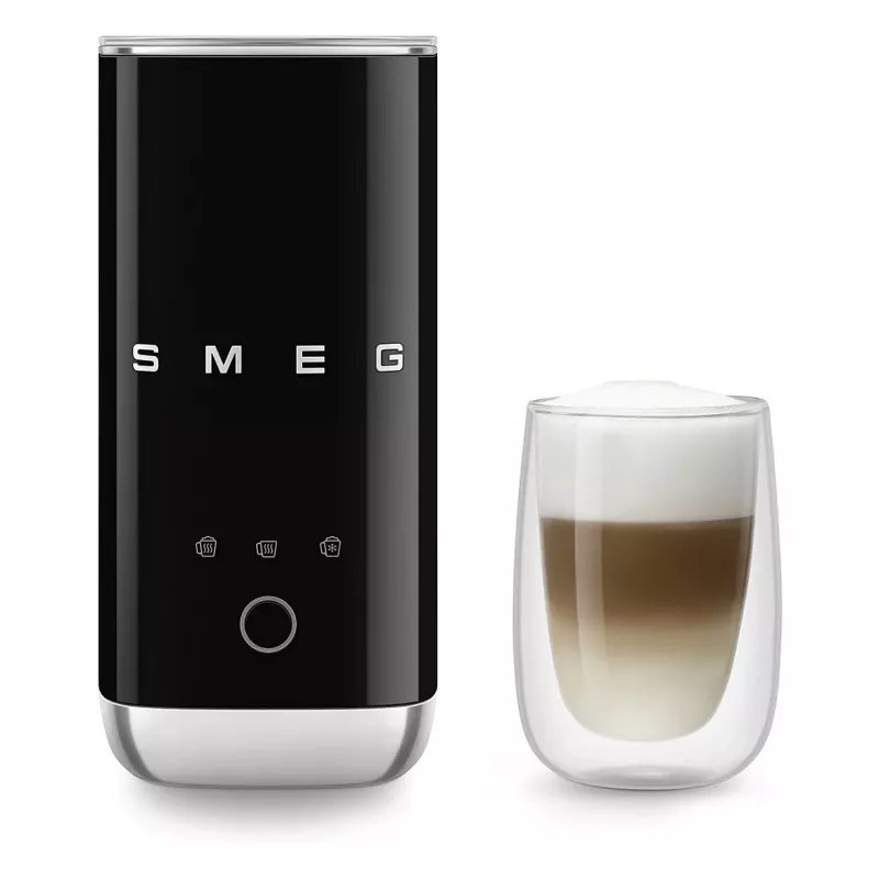 Smeg MFF02BLEU napeňovač mlieka, 3 funkcie, nepriľnavý, 500W, čierny