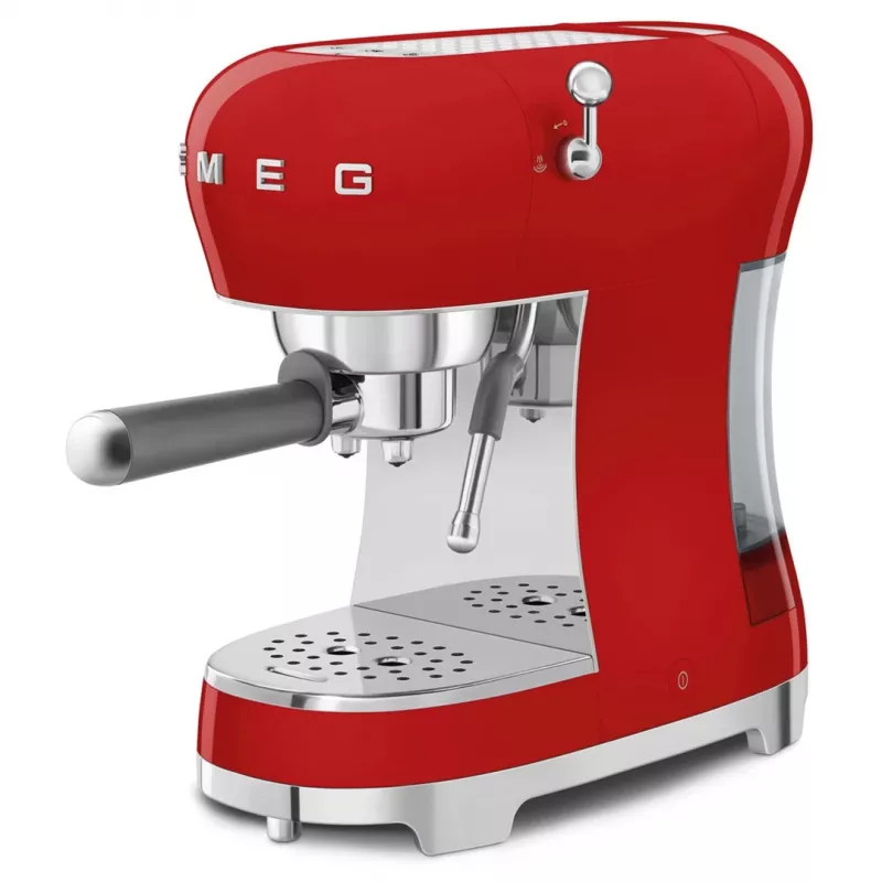 Smeg ECF02RDEU 50's Style manuálny kávovar na espresso 1,1 l červený