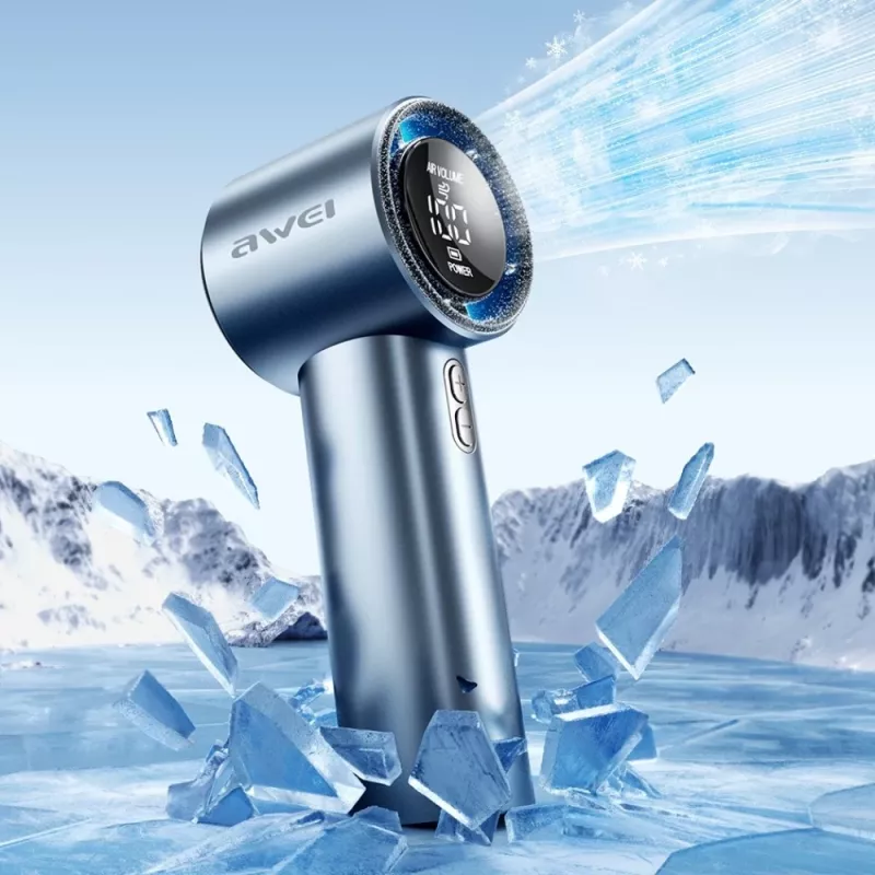 AWEI F38 Mini prenosný ventilátor modrý