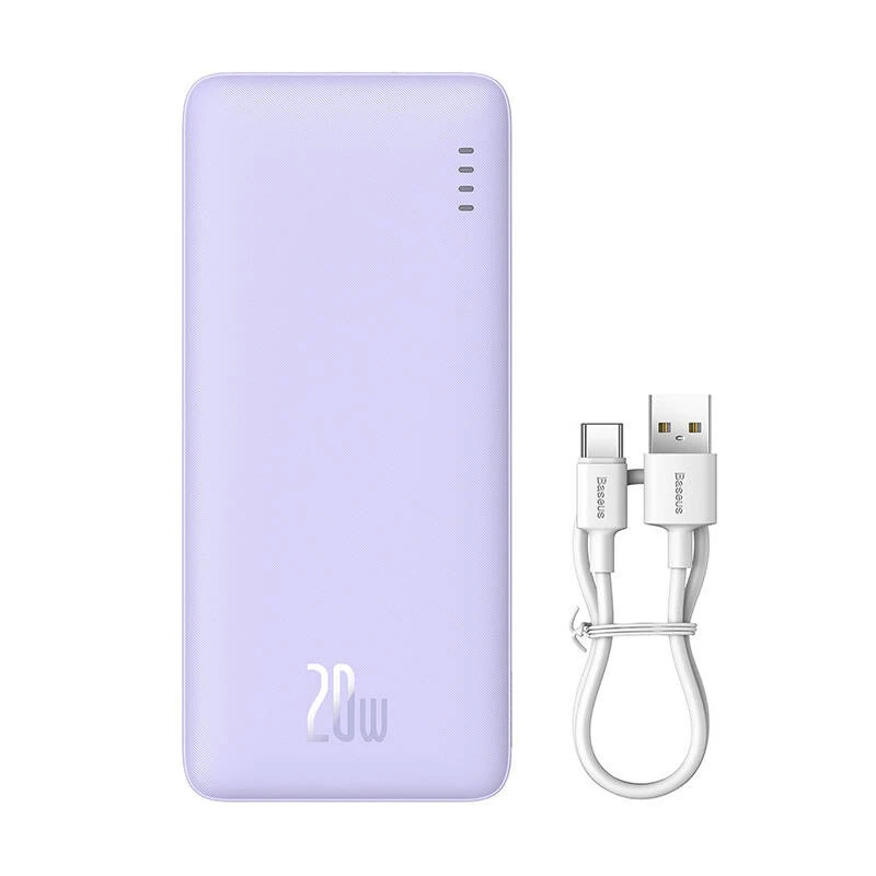 Baseus Airpow - 20 000 mAh 20W powerbank (fialová)