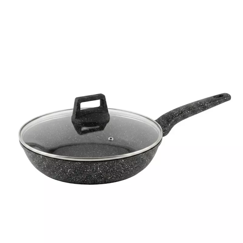 Extralink Home SF-1129-28CM Granitová nepriľnavá panvica 28 cm 3,1 L čierna