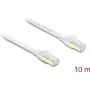 Delock RJ45 plochý patch kábel Cat.8.1 U/FTP 40 Gbps 10 m biely (81038)