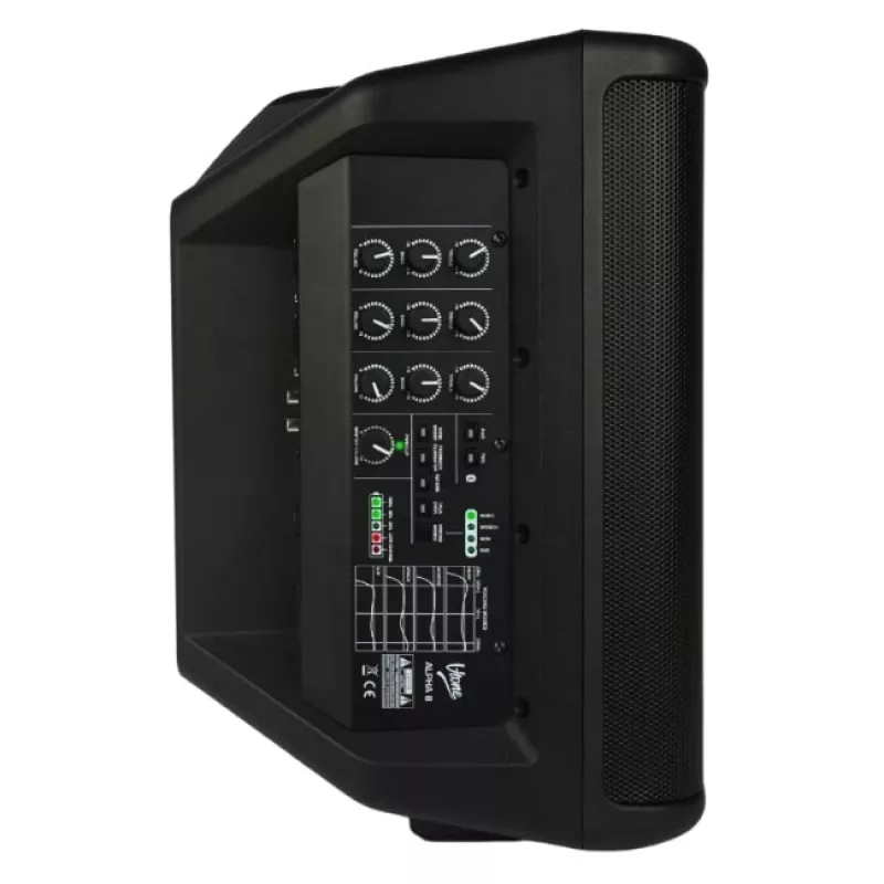 V-TONE ALPHA 8 aktívny akumulátorový stĺpový PA systém s integrovaným mixpultom, 300W RMS, 8 inch woofer, Bluetooth, USB/SD, Hall
