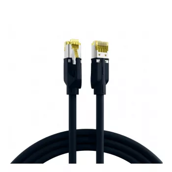 EFB-Elektronik RJ45 patch kábel Cat.6A S/FTP LSZH Draka UC900 TM31 čierny 0,25m