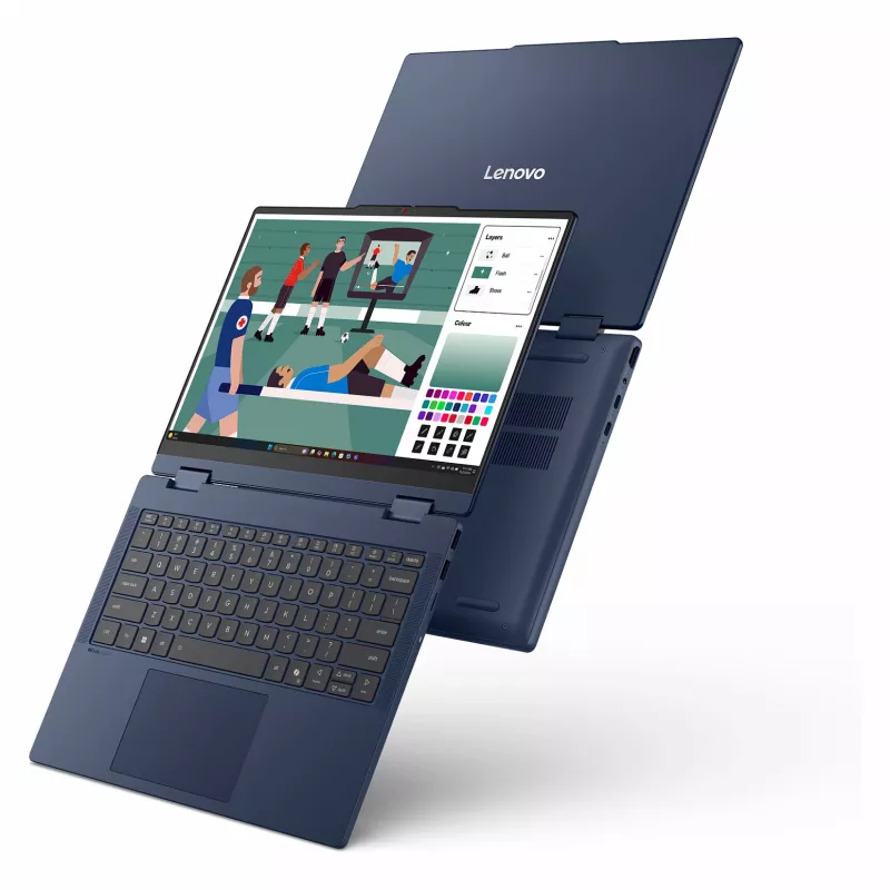 Lenovo IdeaPad 5 2-in-1 14IPH11 Copilot+ PC 83UG002BGE 2-in-1 notebook, 14 palcov WUXGA IPS Touch, Intel Core Ultra 7 355, 16GB DDR5, 512GB SSD, Windows 11 Home, nemecká klávesnica