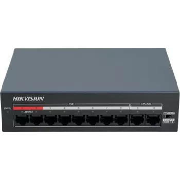 Hikvision DS-XS10-P 6-portový 4-portový PoE+ desktopový switch