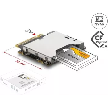 Delock adaptér M.2 Key M samec na CFexpress Type A slot (64363)