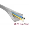 Delock opletená hadica pre EMC tienenie, samozatváracia, 5 m x 25 mm (20995)