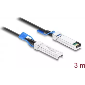 Delock Twinax SFP28 Direct Attach kábel 25 Gbps 3 m čierny